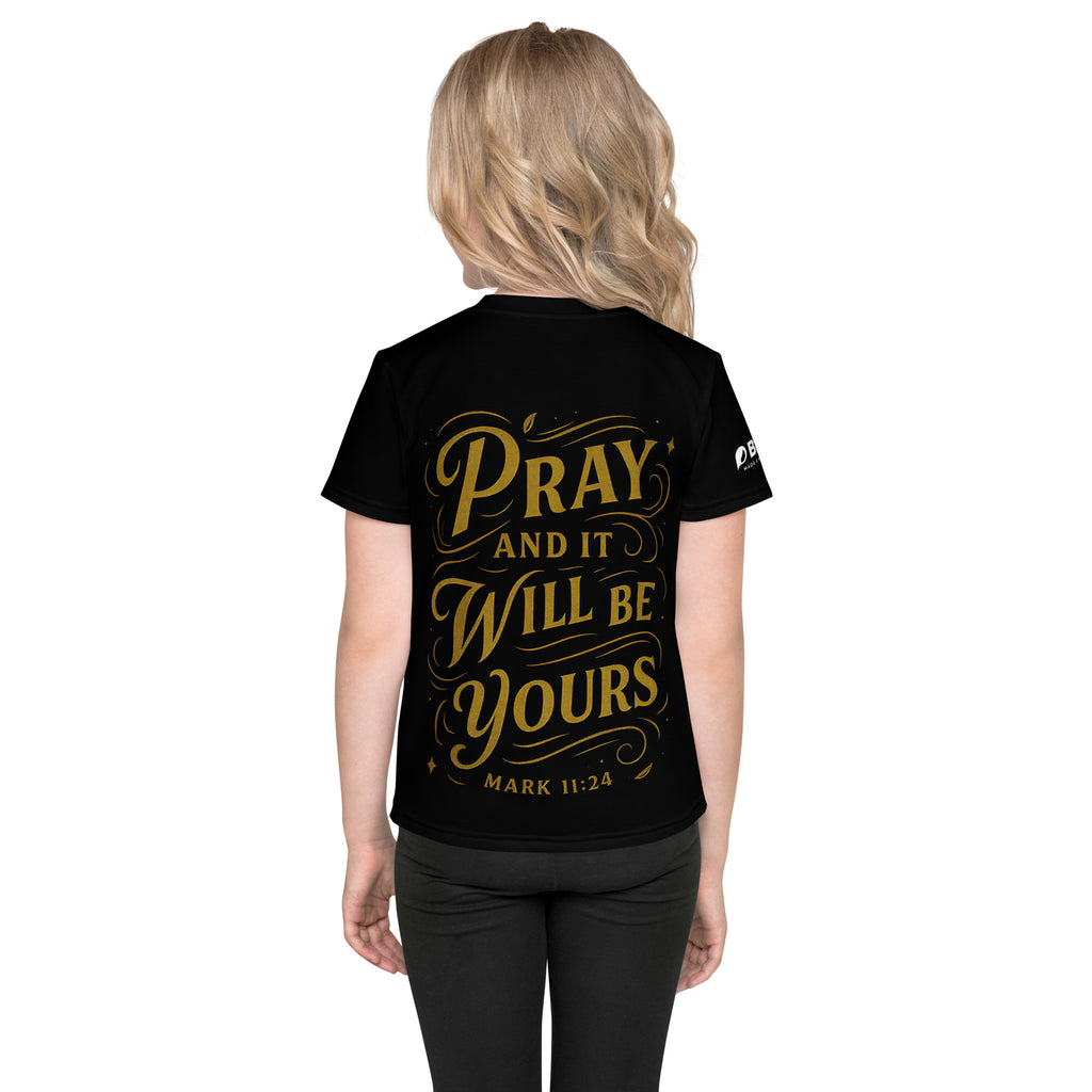 Pray - Kids crew neck t-shirt - Christian Apparel by BASR Clothing