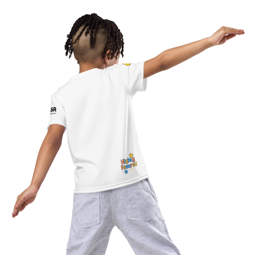 Highly Favoured - Kids crew neck t-shirt - Christian Apparel by BASR Clothing