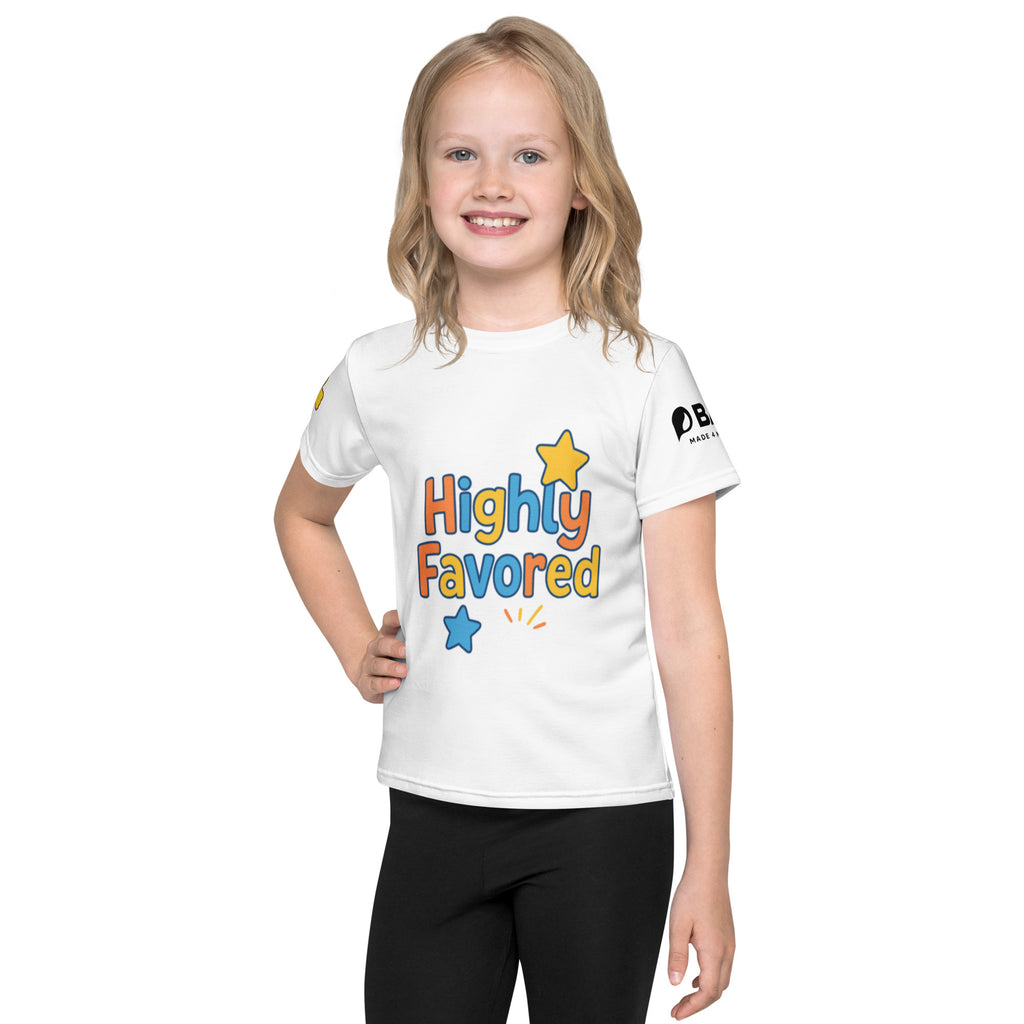 Highly Favoured - Kids crew neck t-shirt - Christian Apparel by BASR Clothing