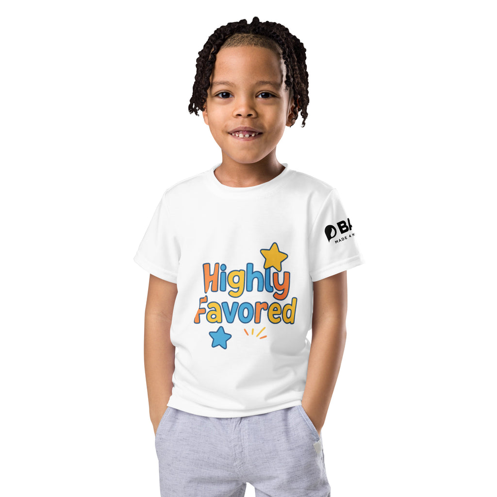 Highly Favoured - Kids crew neck t-shirt - Christian Apparel by BASR Clothing