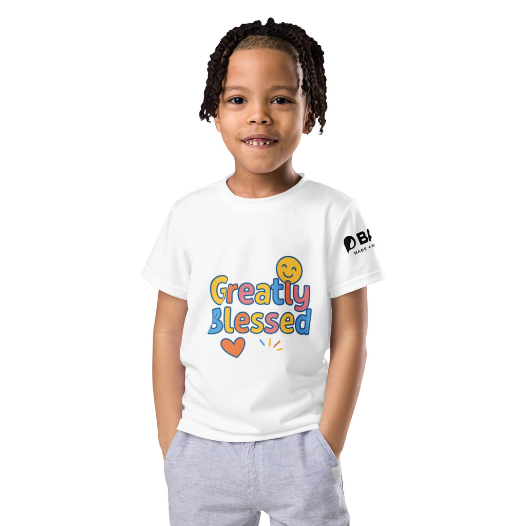 Greatly Blessed - Kids crew neck t-shirt - Christian Apparel by BASR Clothing
