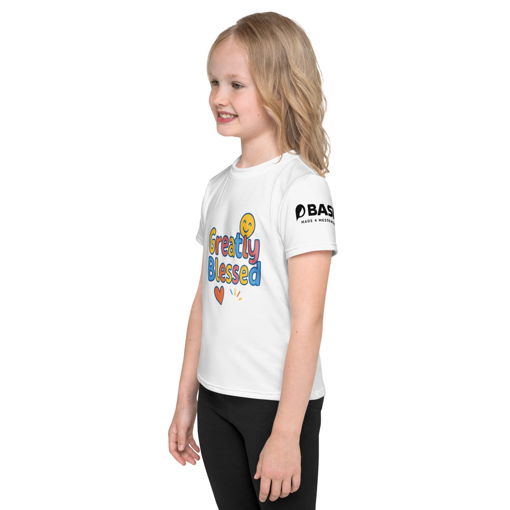 Greatly Blessed - Kids crew neck t-shirt - Christian Apparel by BASR Clothing