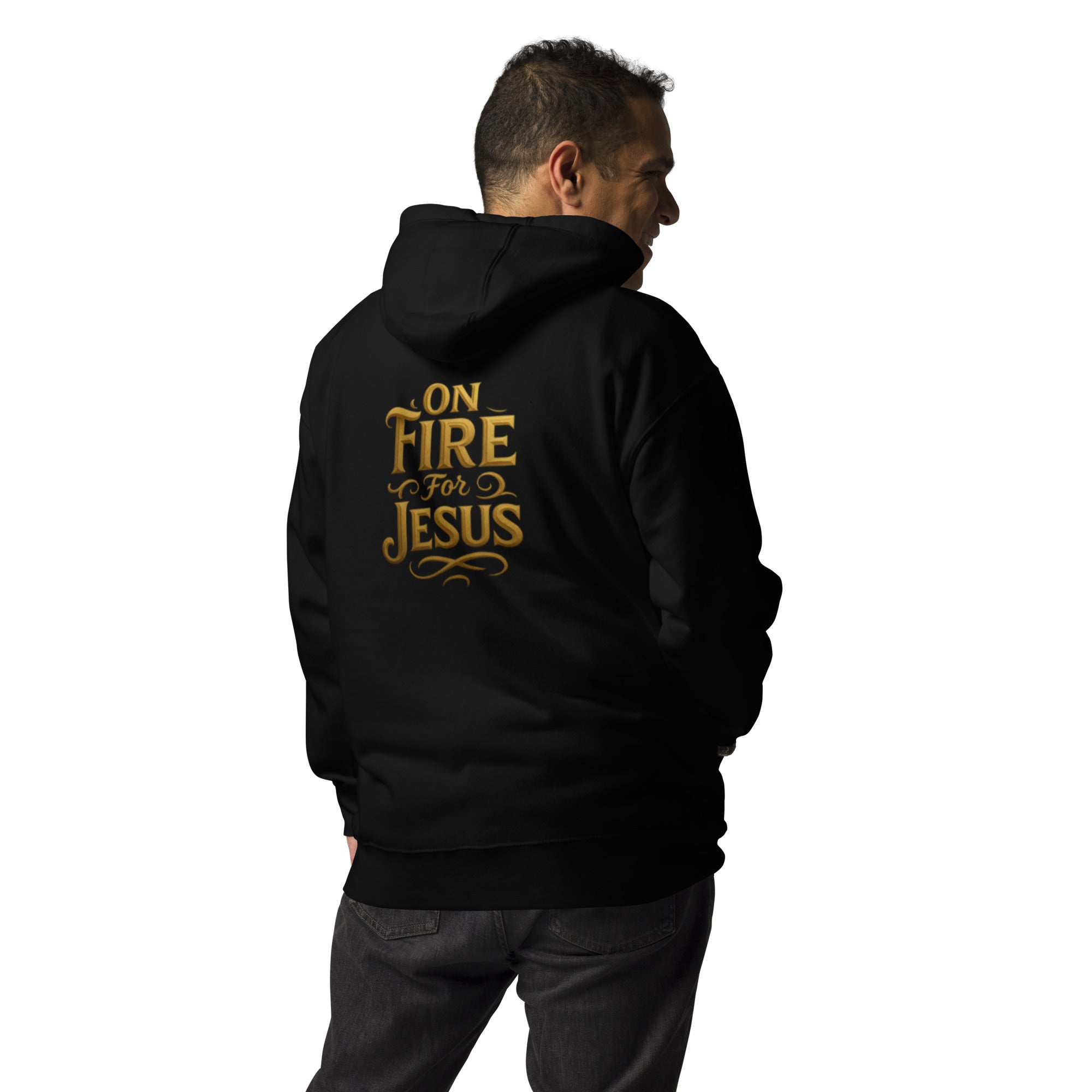 On Fire for Jesus - Unisex Hoodie - Christian Apparel by BASR Clothing