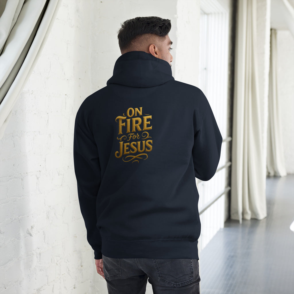 On Fire for Jesus - Unisex Hoodie - Christian Apparel by BASR Clothing