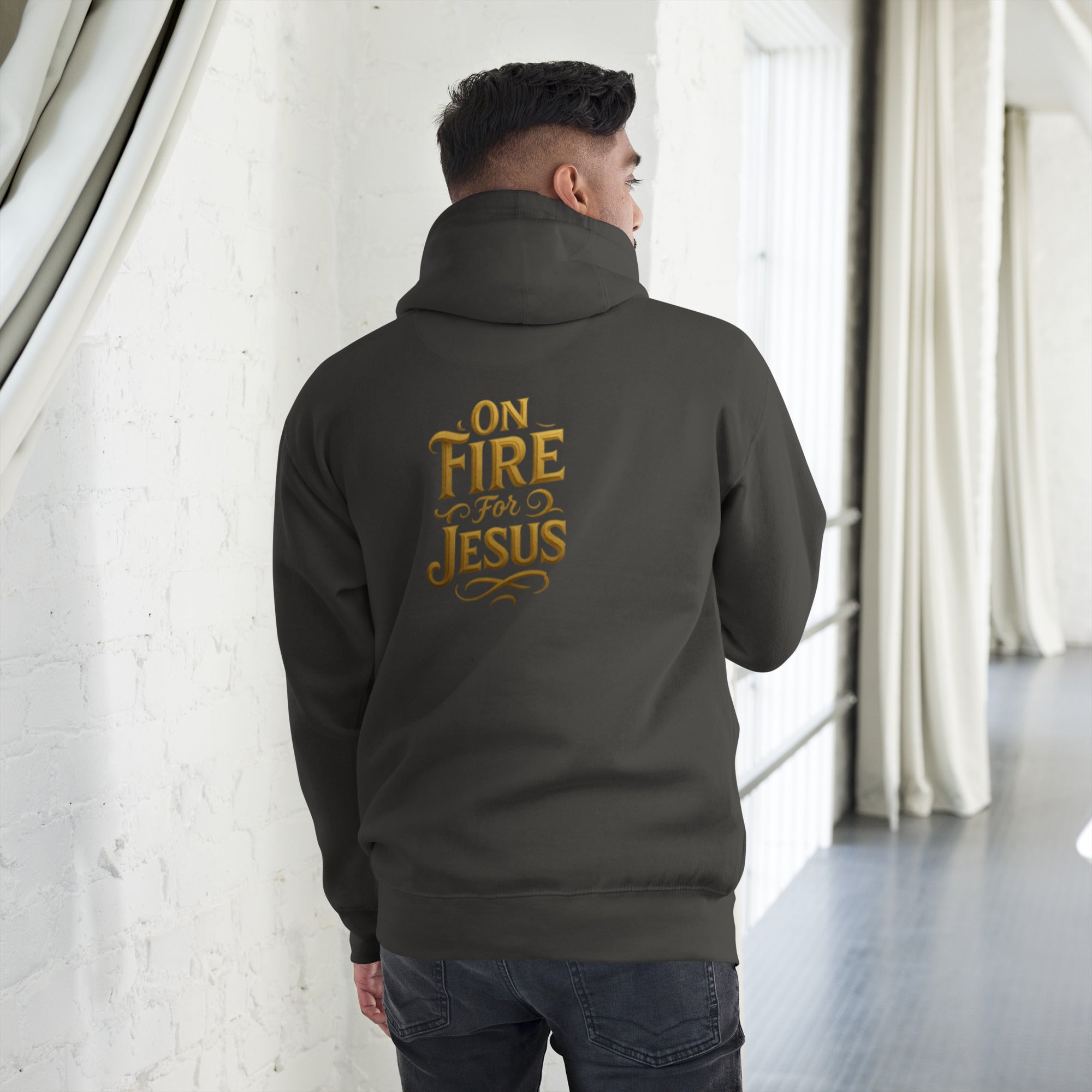 On Fire for Jesus - Unisex Hoodie - Christian Apparel by BASR Clothing