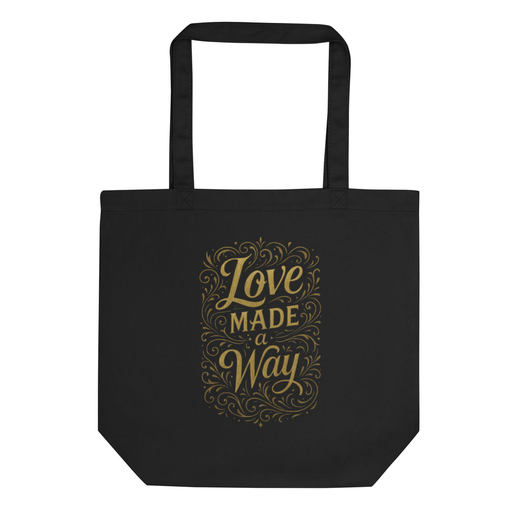 Love made a way - Eco Tote Bag - Christian Apparel by BASR Clothing