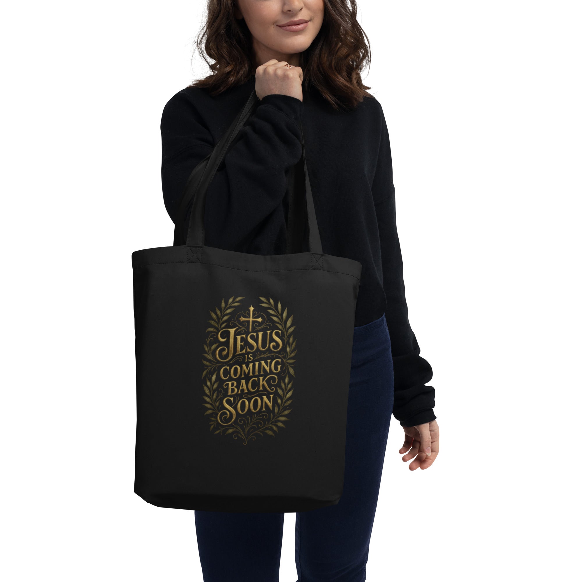 Jesus is coming back soon - Eco Tote Bag - Christian Apparel by BASR Clothing