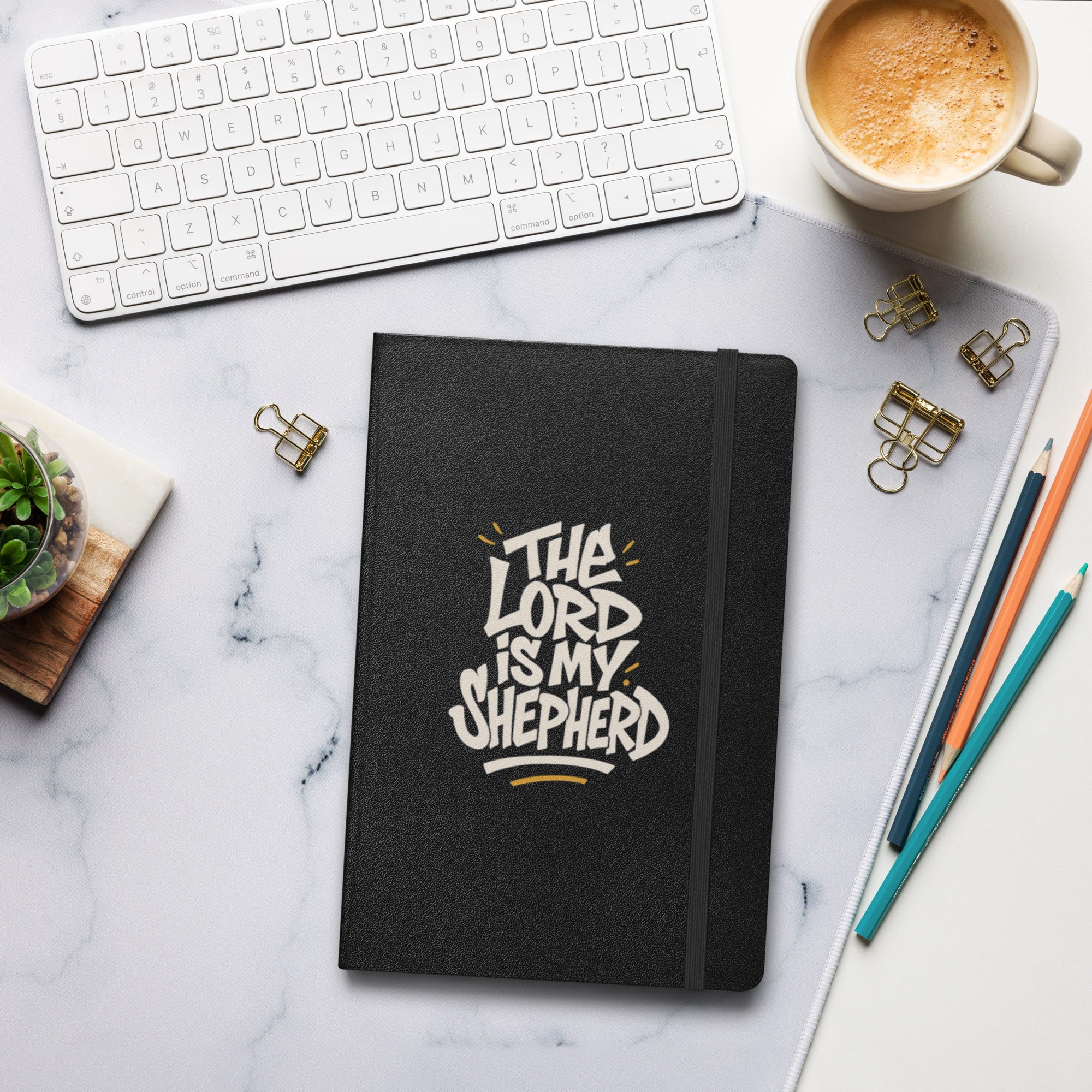 The Lord is My Shepherd - Hardcover bound notebook - Christian Apparel by BASR Clothing