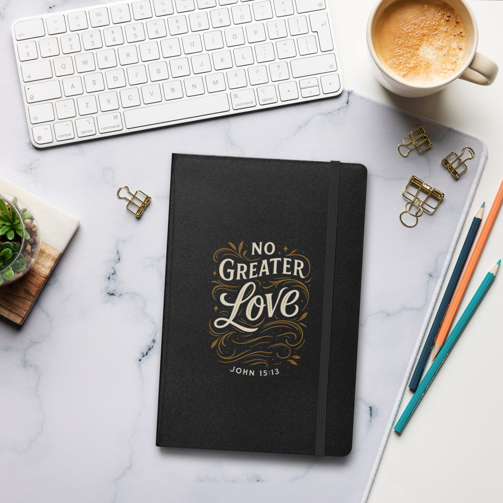 No Greater Love - Hardcover bound notebook - Christian Apparel by BASR Clothing
