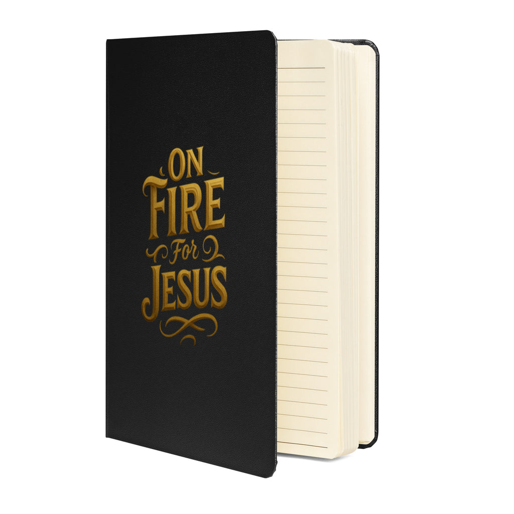 On Fire for Jesus - Hardcover bound notebook - Christian Apparel by BASR Clothing