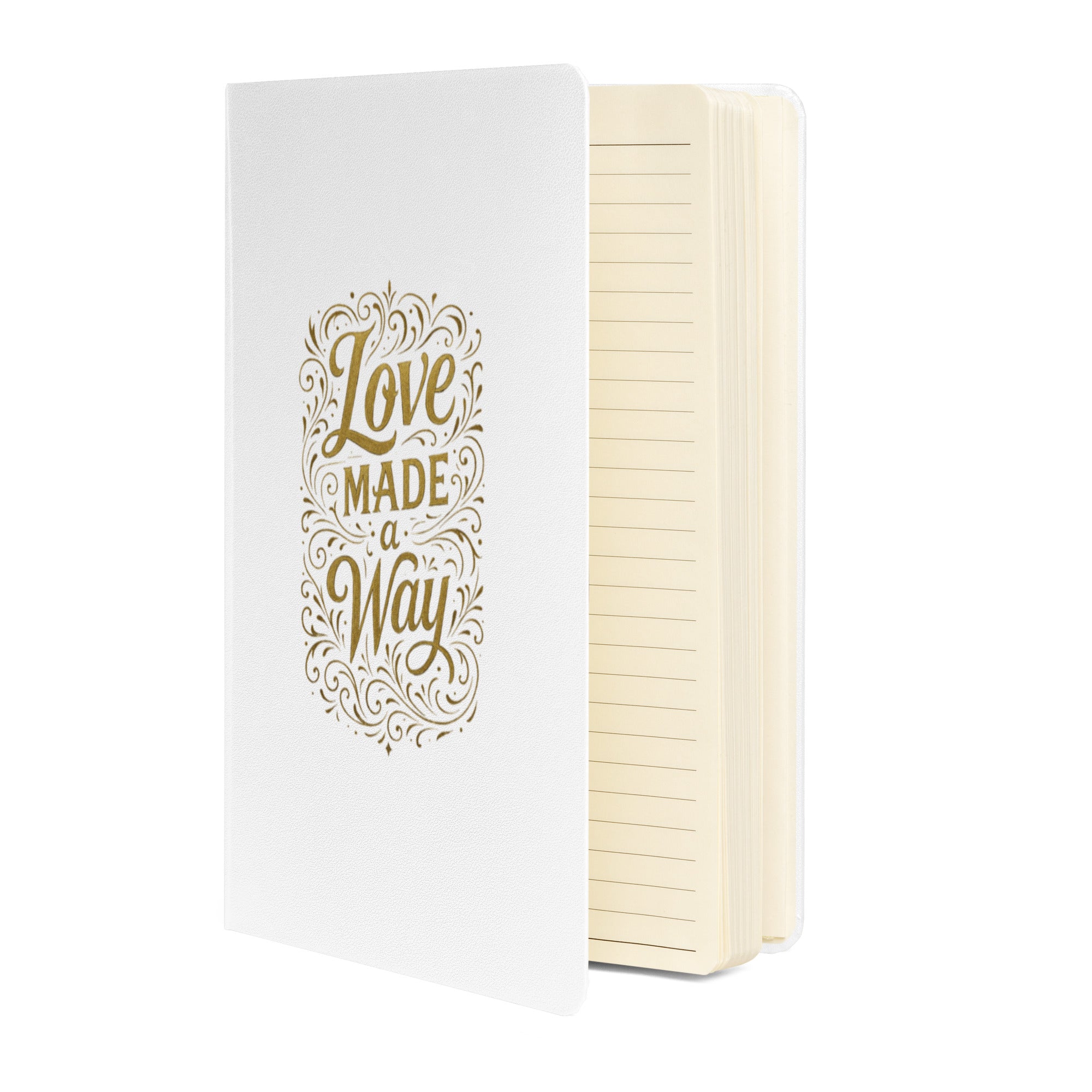 Love Made a Way - Hardcover bound notebook - Christian Apparel by BASR Clothing