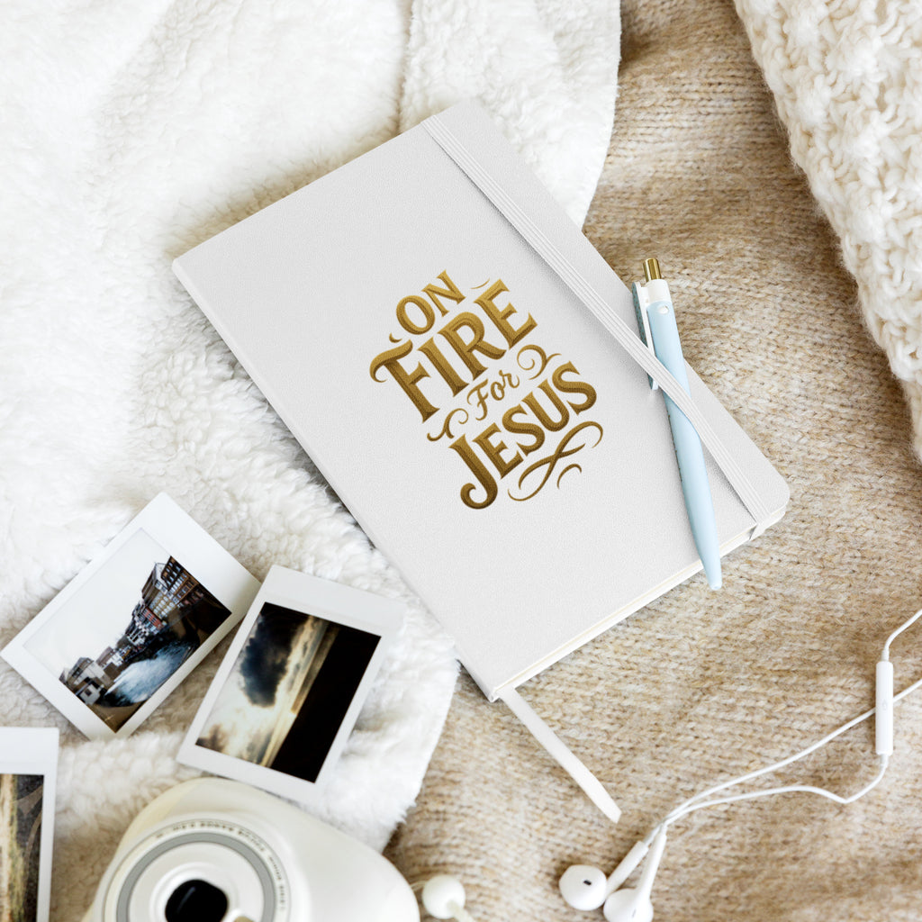 On Fire for Jesus - Hardcover bound notebook - Christian Apparel by BASR Clothing