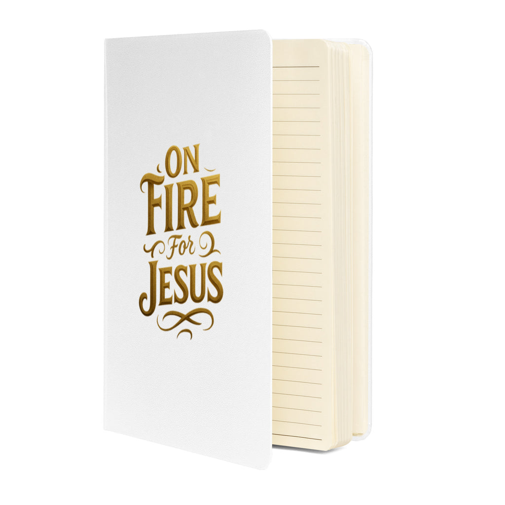 On Fire for Jesus - Hardcover bound notebook - Christian Apparel by BASR Clothing