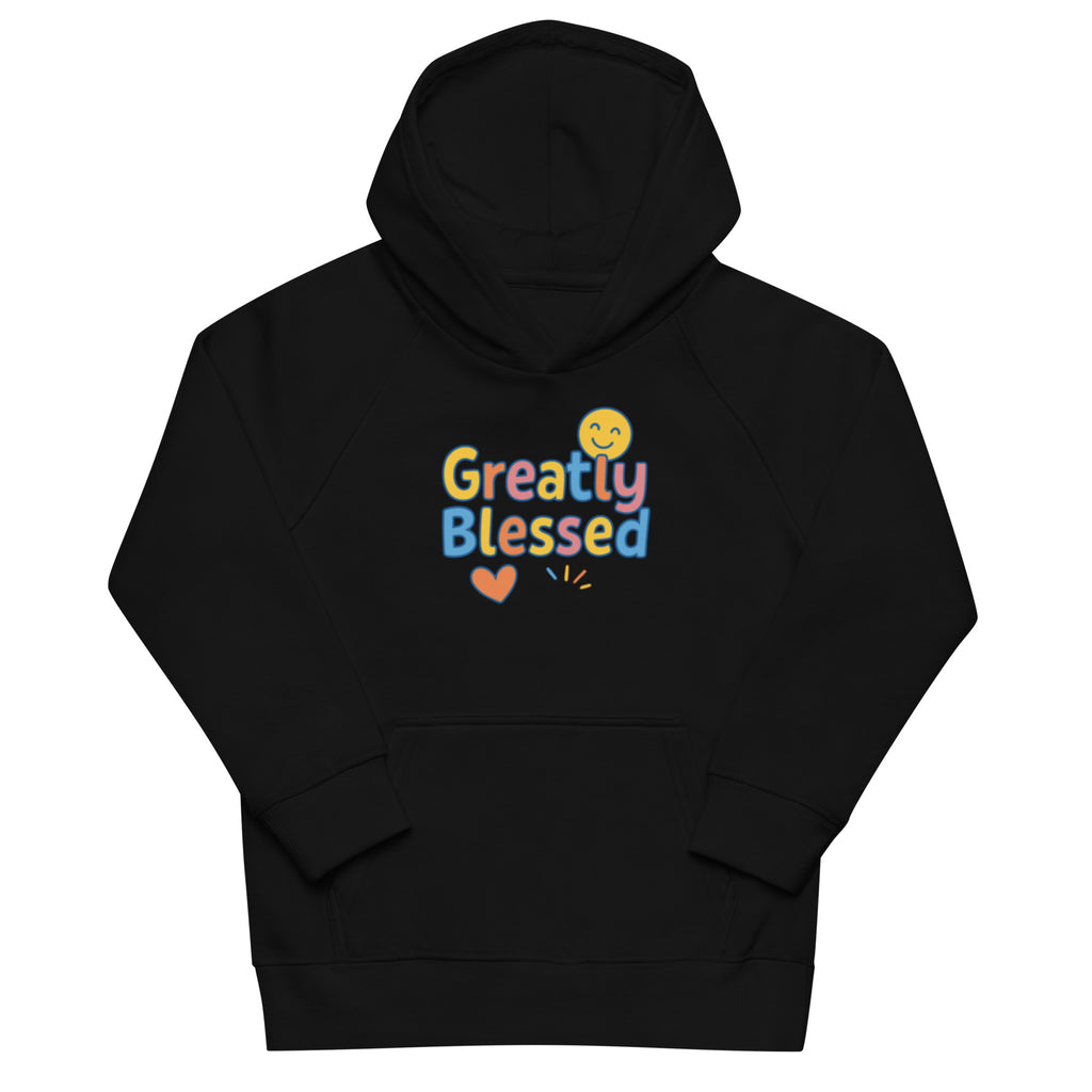 Greatly Blessed - Kids eco hoodie - Christian Apparel by BASR Clothing