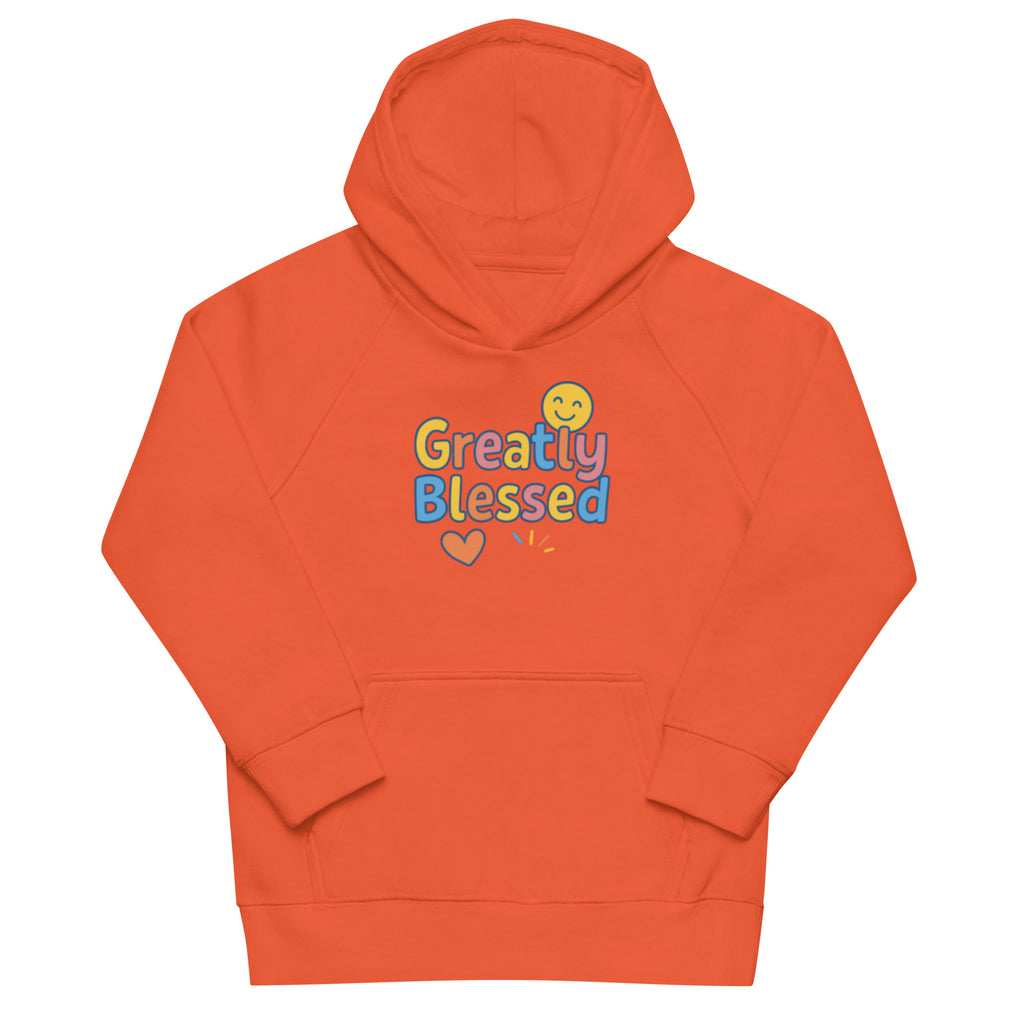 Greatly Blessed - Kids eco hoodie - Christian Apparel by BASR Clothing