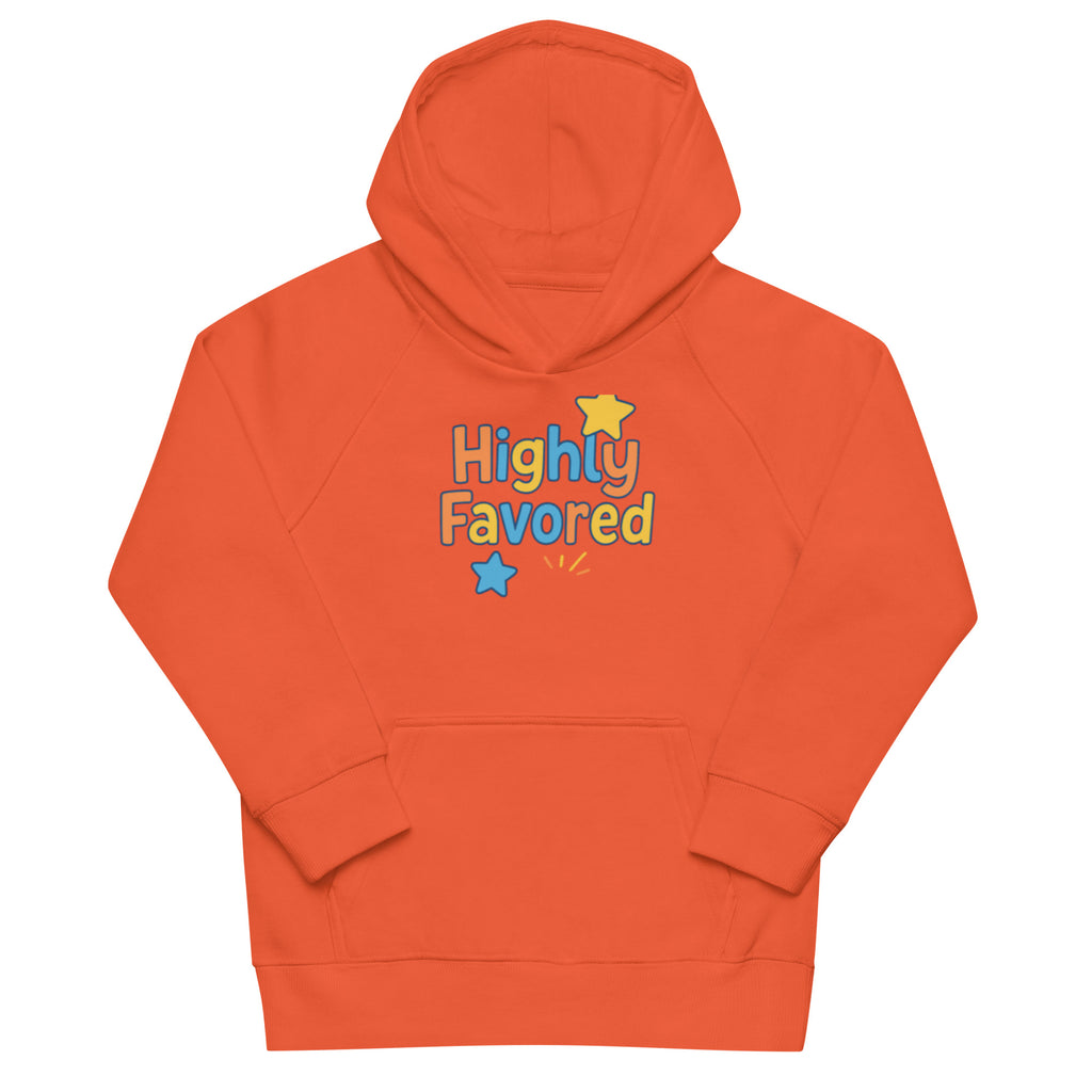 Highly Favoured - Kids eco hoodie - Christian Apparel by BASR Clothing