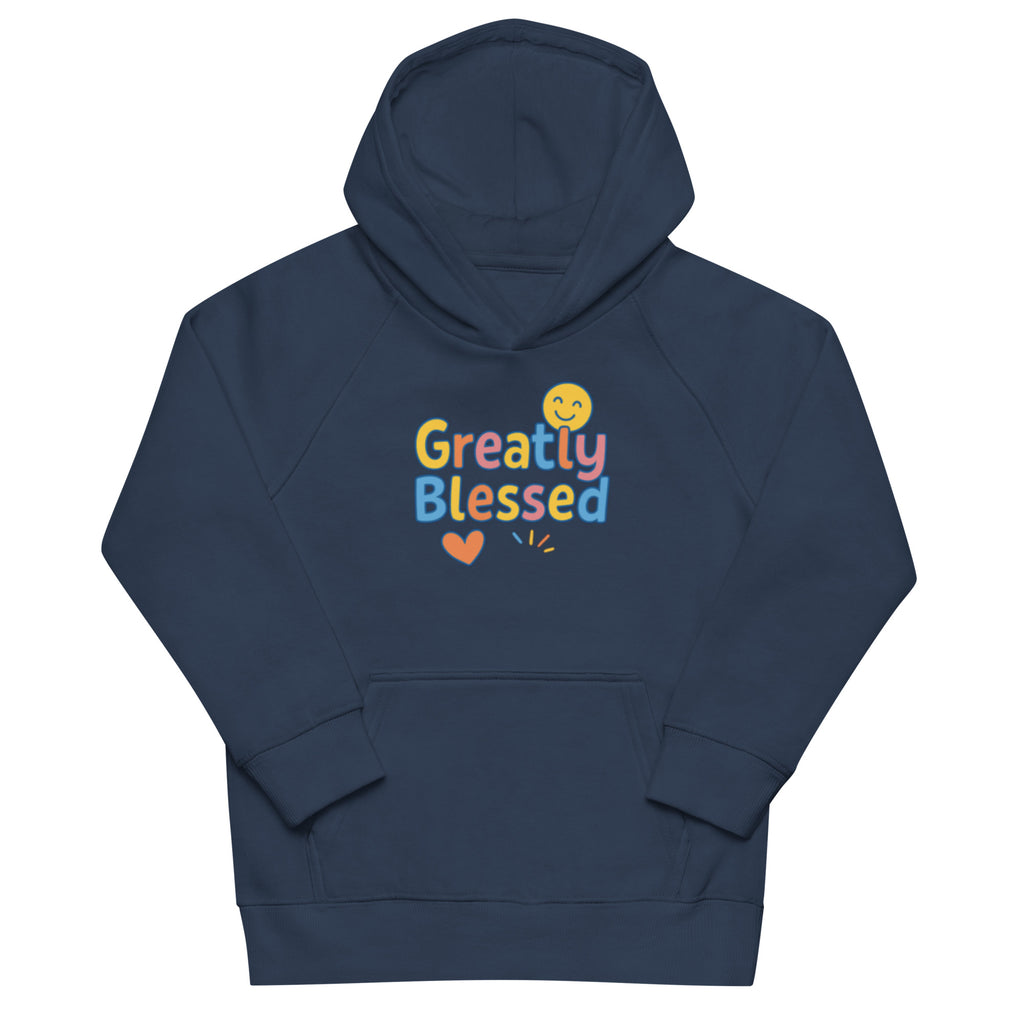 Greatly Blessed - Kids eco hoodie - Christian Apparel by BASR Clothing
