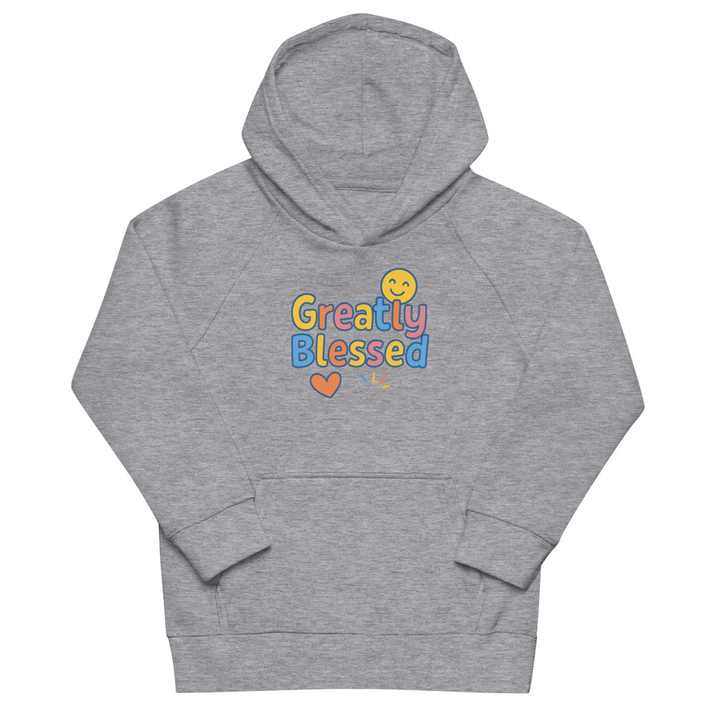 Greatly Blessed - Kids eco hoodie - Christian Apparel by BASR Clothing
