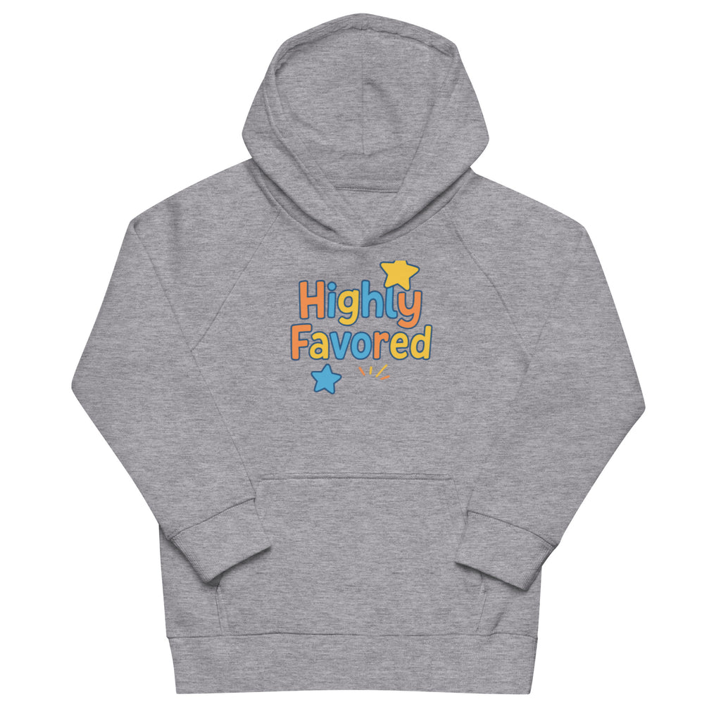 Highly Favoured - Kids eco hoodie - Christian Apparel by BASR Clothing