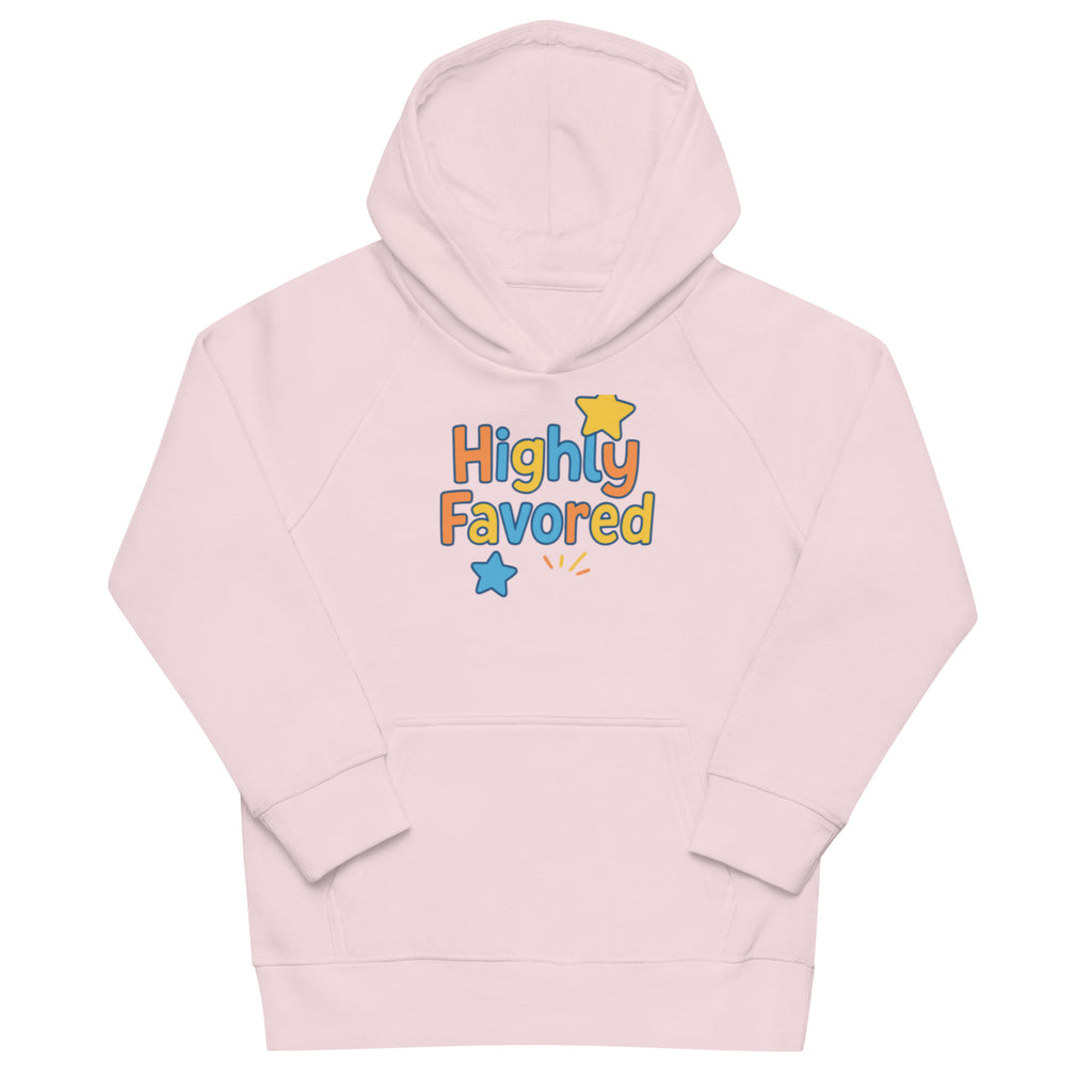 Highly Favoured - Kids eco hoodie - Christian Apparel by BASR Clothing