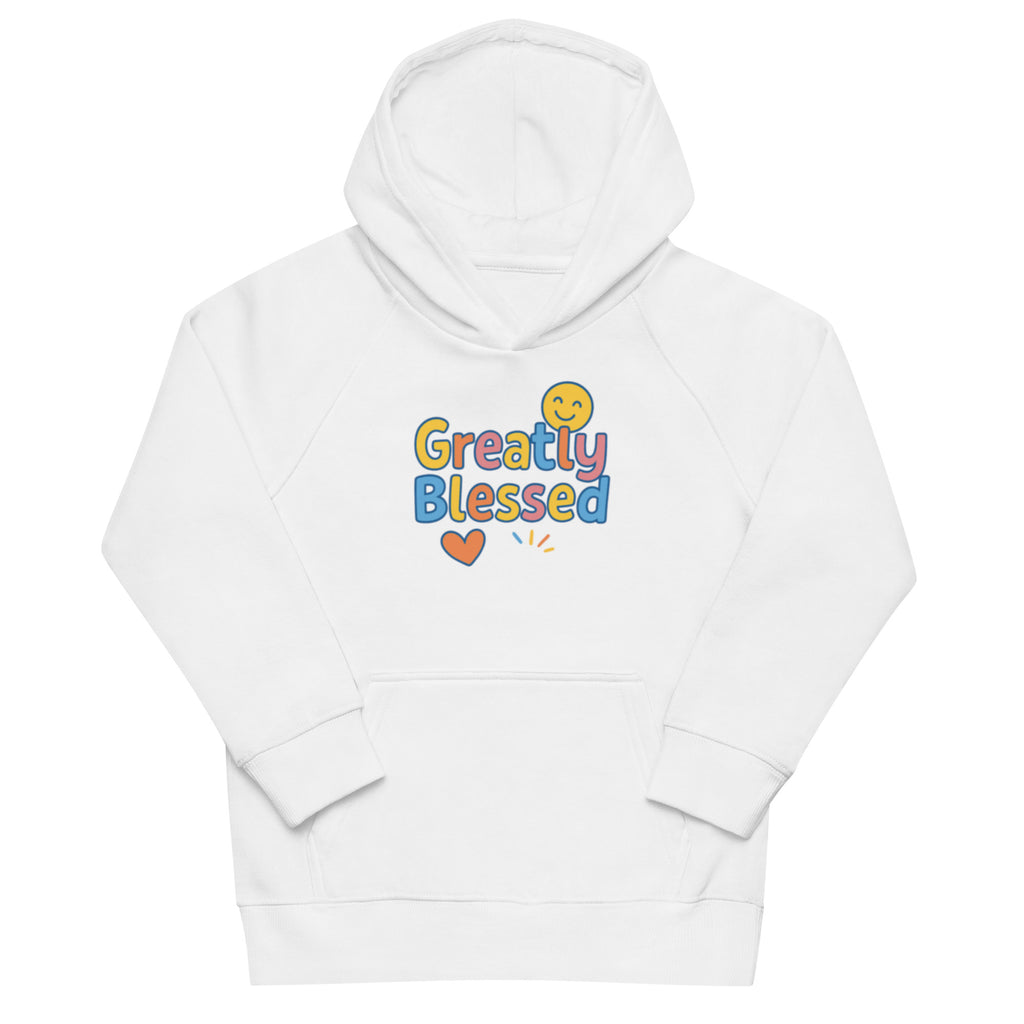 Greatly Blessed - Kids eco hoodie - Christian Apparel by BASR Clothing