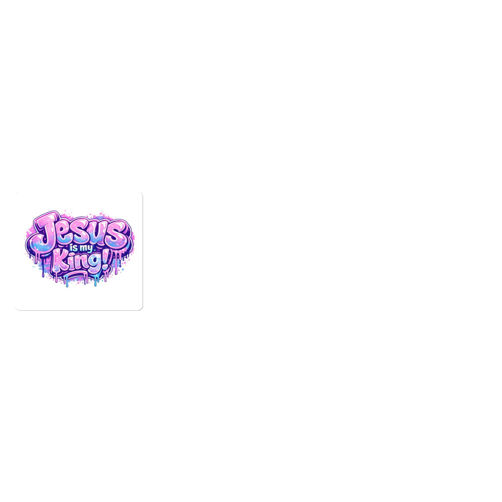 Jesus is my King - Bubble-free stickers - Christian Apparel by BASR Clothing