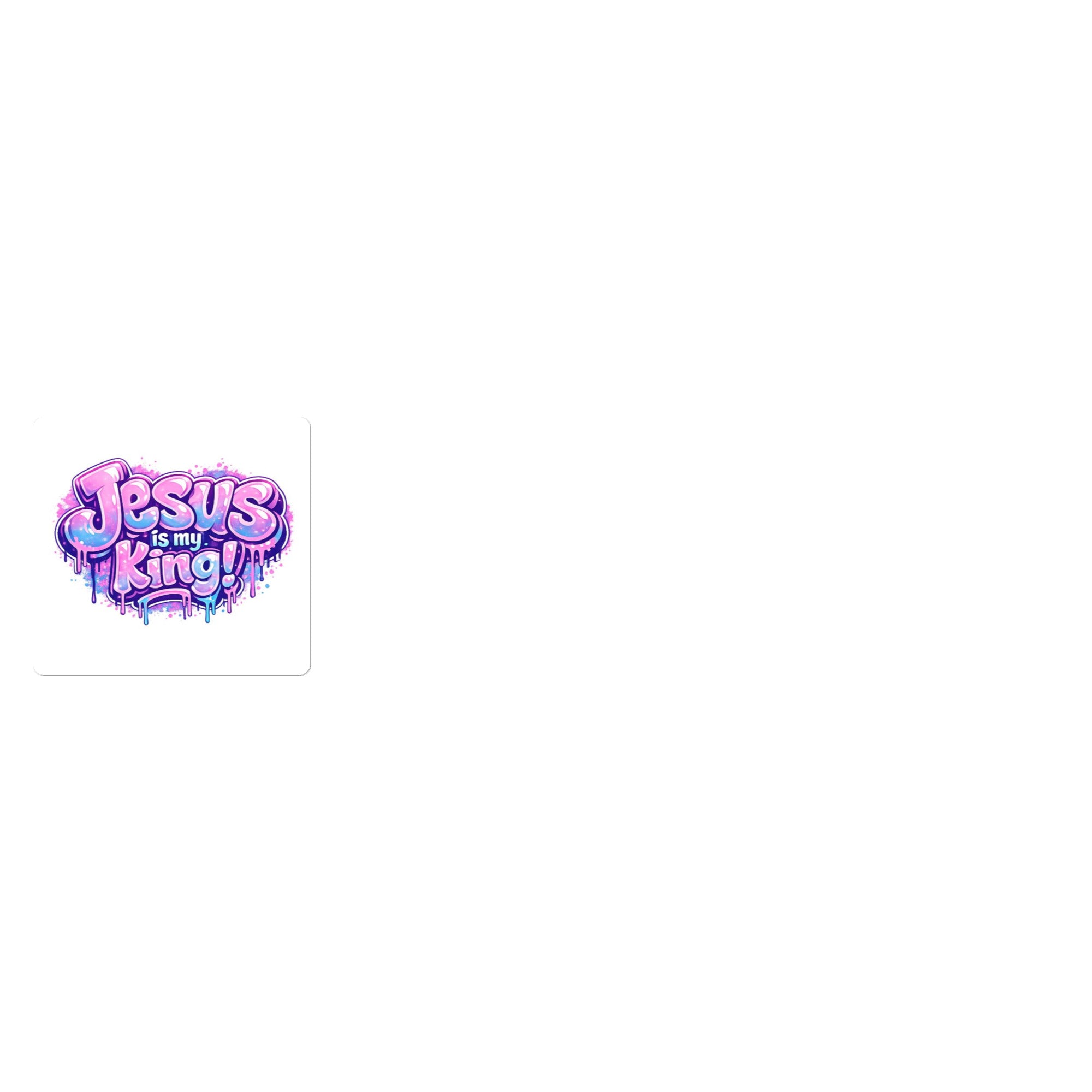 Jesus is my King - Bubble-free stickers - Christian Apparel by BASR Clothing