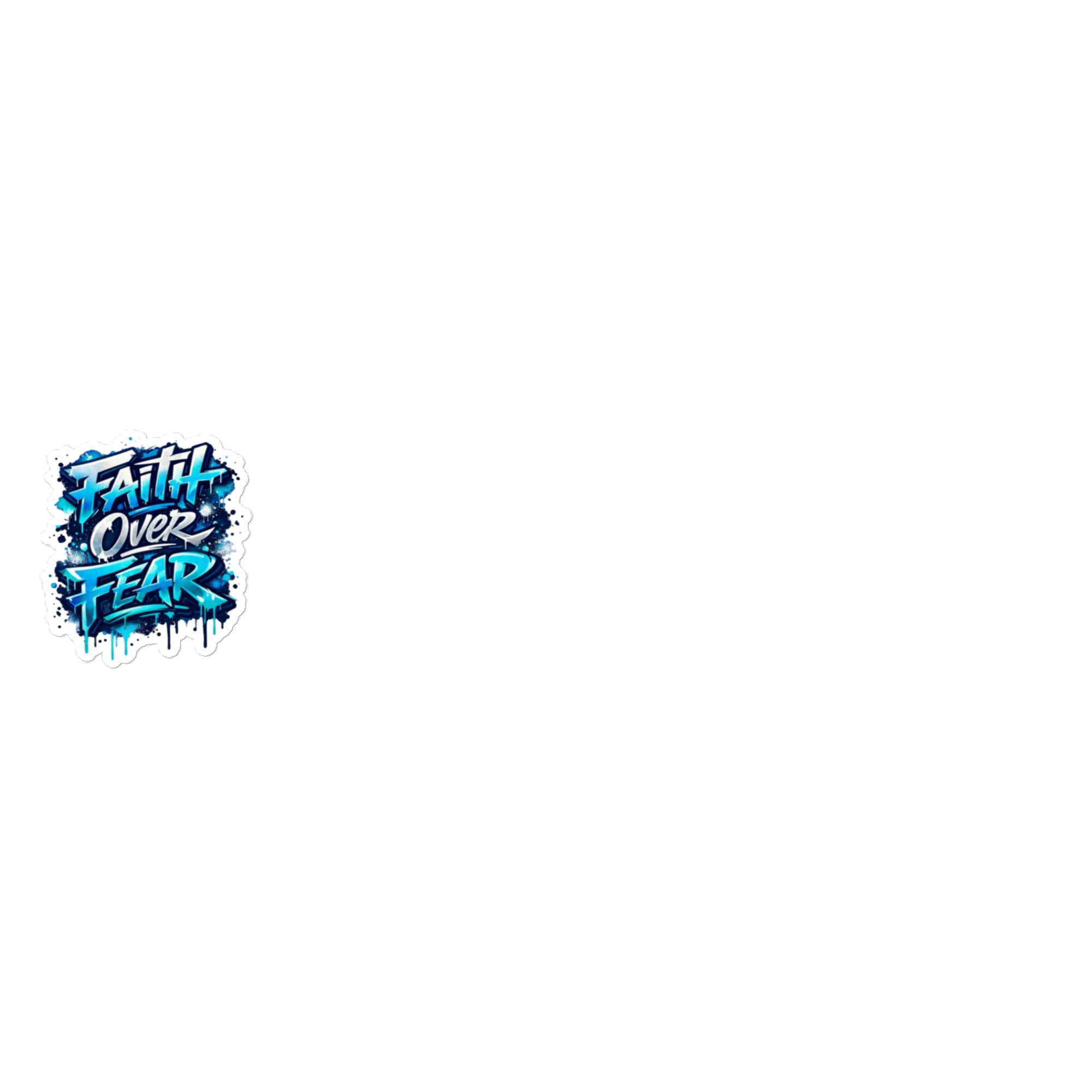 Faith over Fear - Bubble-free stickers - Christian Apparel by BASR Clothing