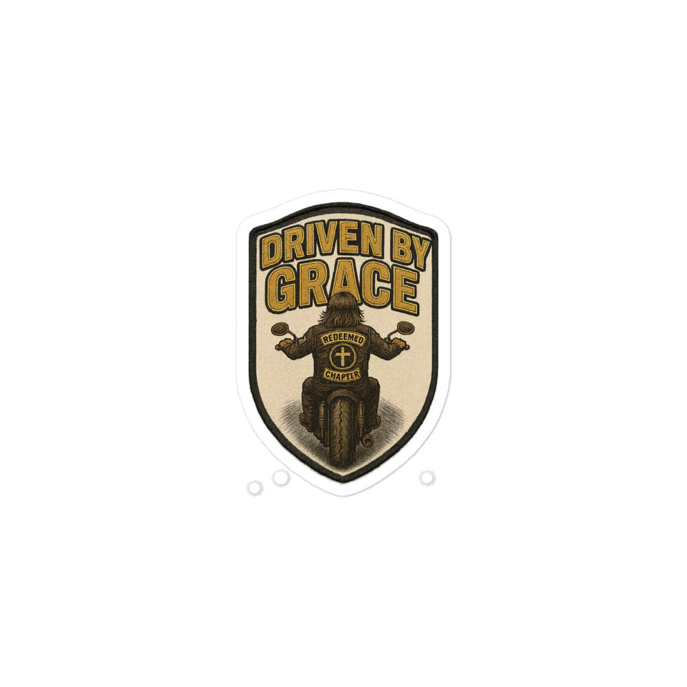 Driven by Grace - Bubble-free stickers - Christian Apparel by BASR Clothing