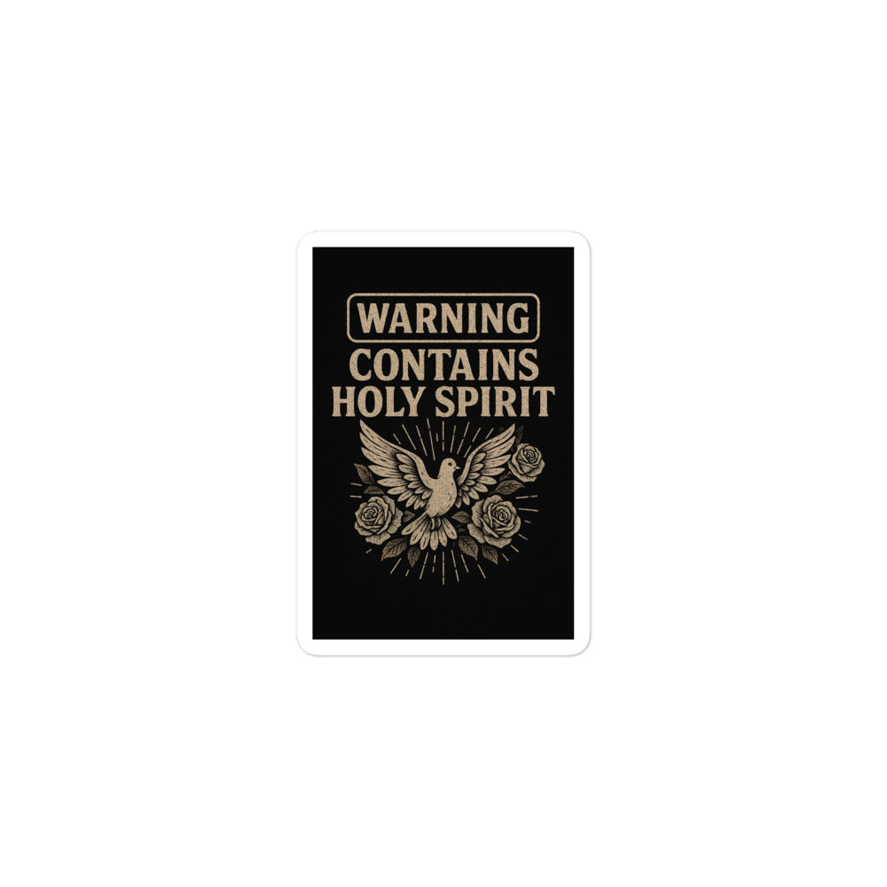 Contains Holy Spirit - Bubble-free stickers - Christian Apparel by BASR Clothing