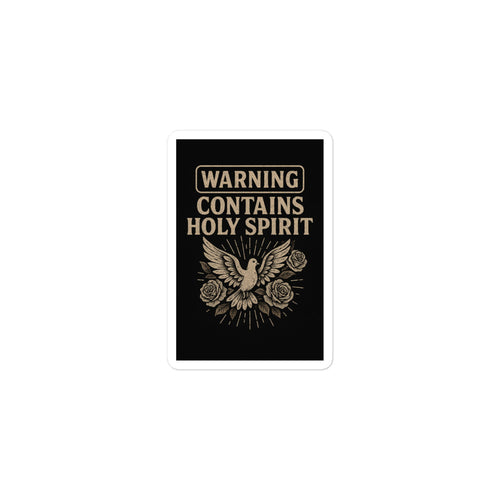 Contains Holy Spirit - Bubble-free stickers - Christian Apparel by BASR Clothing