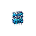 Faith over Fear - Bubble-free stickers - Christian Apparel by BASR Clothing