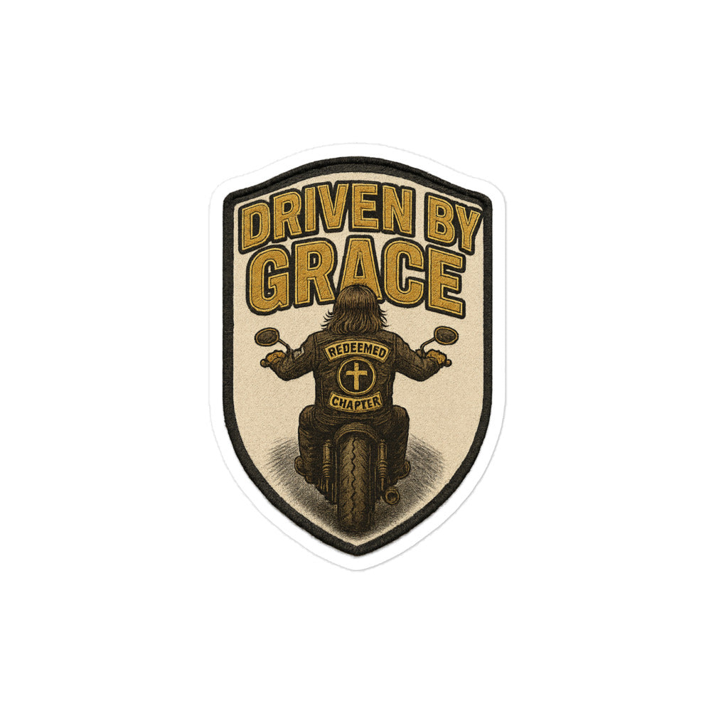 Driven by Grace - Bubble-free stickers - Christian Apparel by BASR Clothing