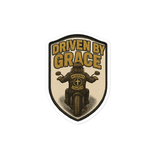 Driven by Grace - Bubble-free stickers - Christian Apparel by BASR Clothing
