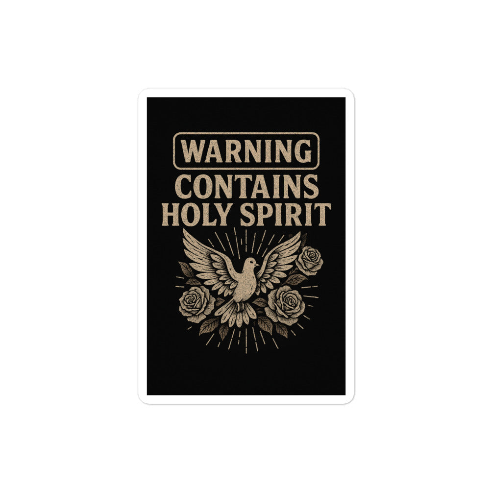 Contains Holy Spirit - Bubble-free stickers - Christian Apparel by BASR Clothing