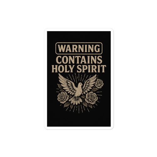 Contains Holy Spirit - Bubble-free stickers - Christian Apparel by BASR Clothing