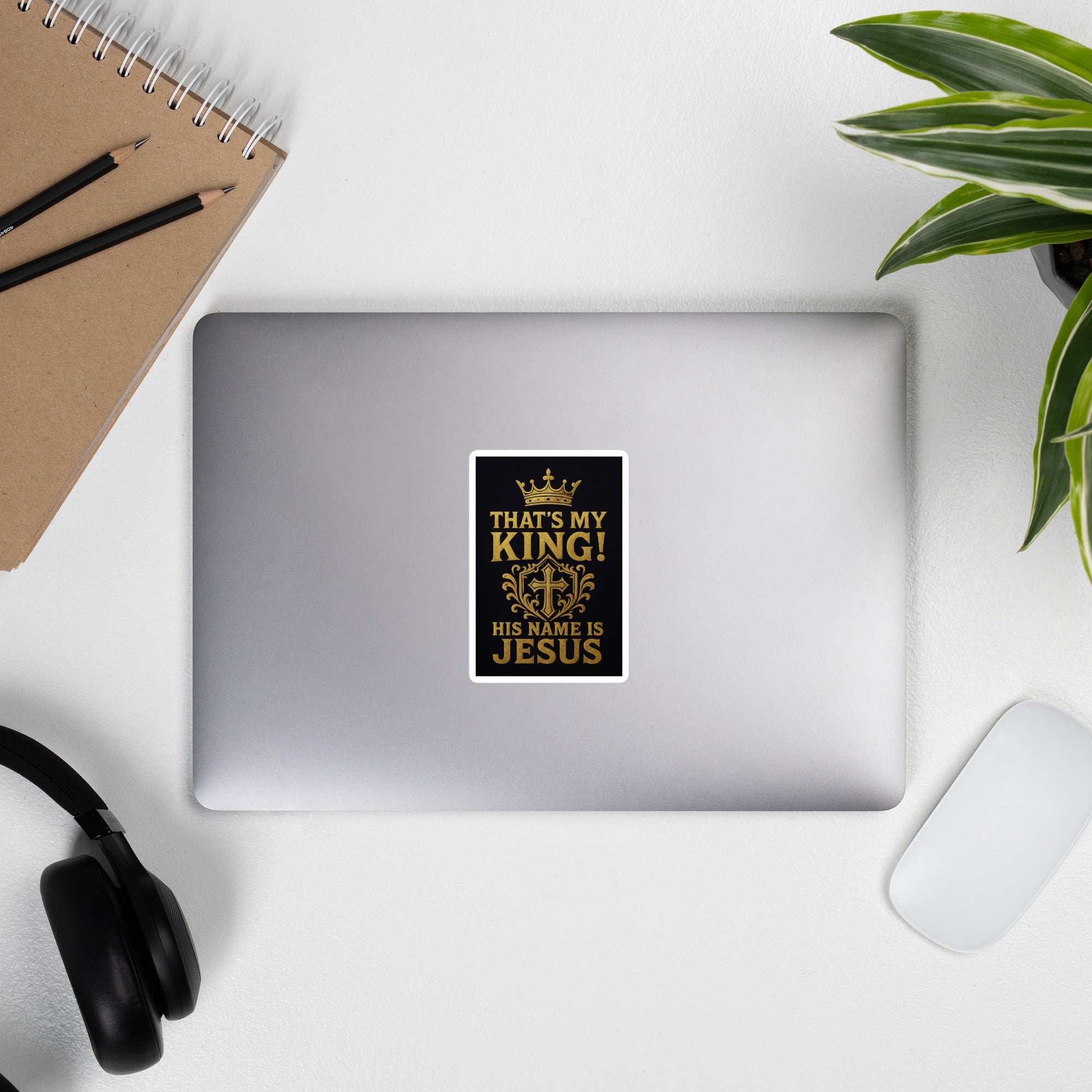 That's My King - Bubble-free stickers - Christian Apparel by BASR Clothing