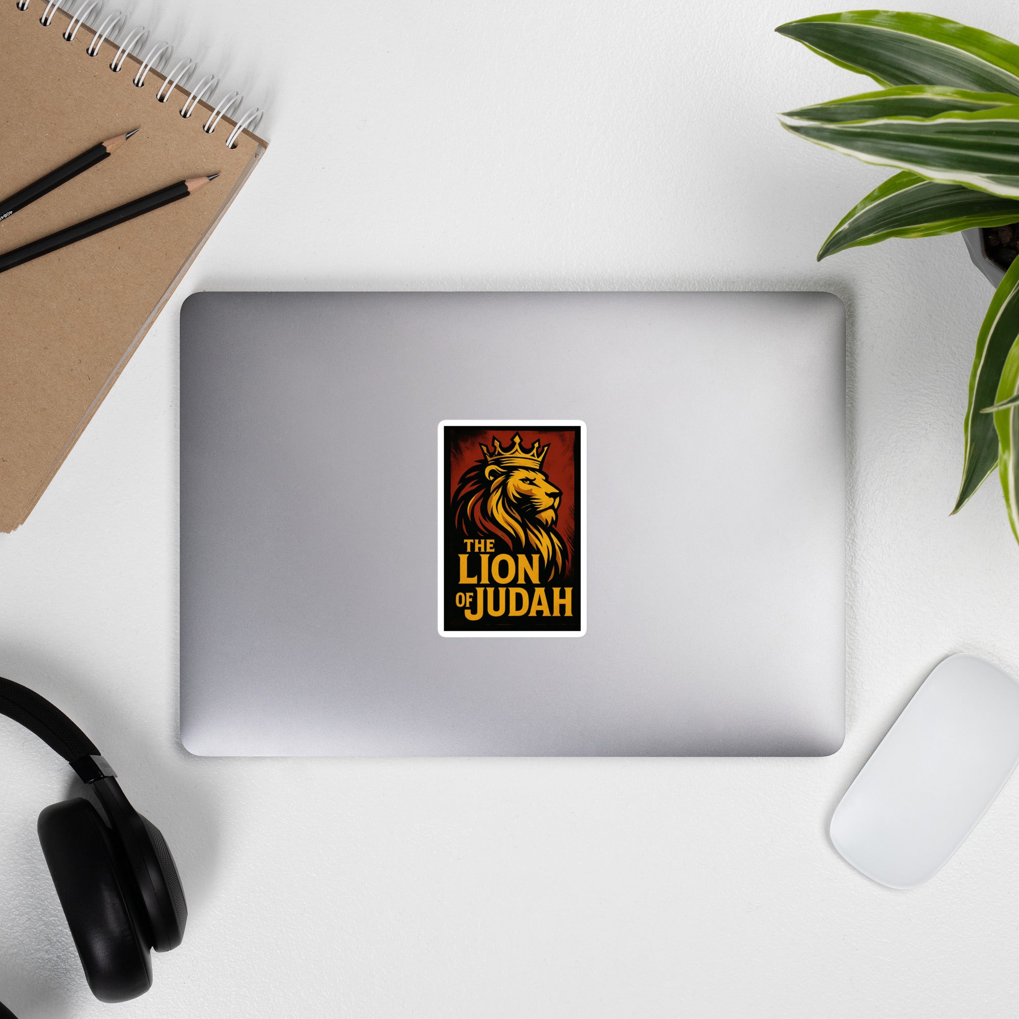 The Lion of Judah - Bubble-free stickers - Christian Apparel by BASR Clothing