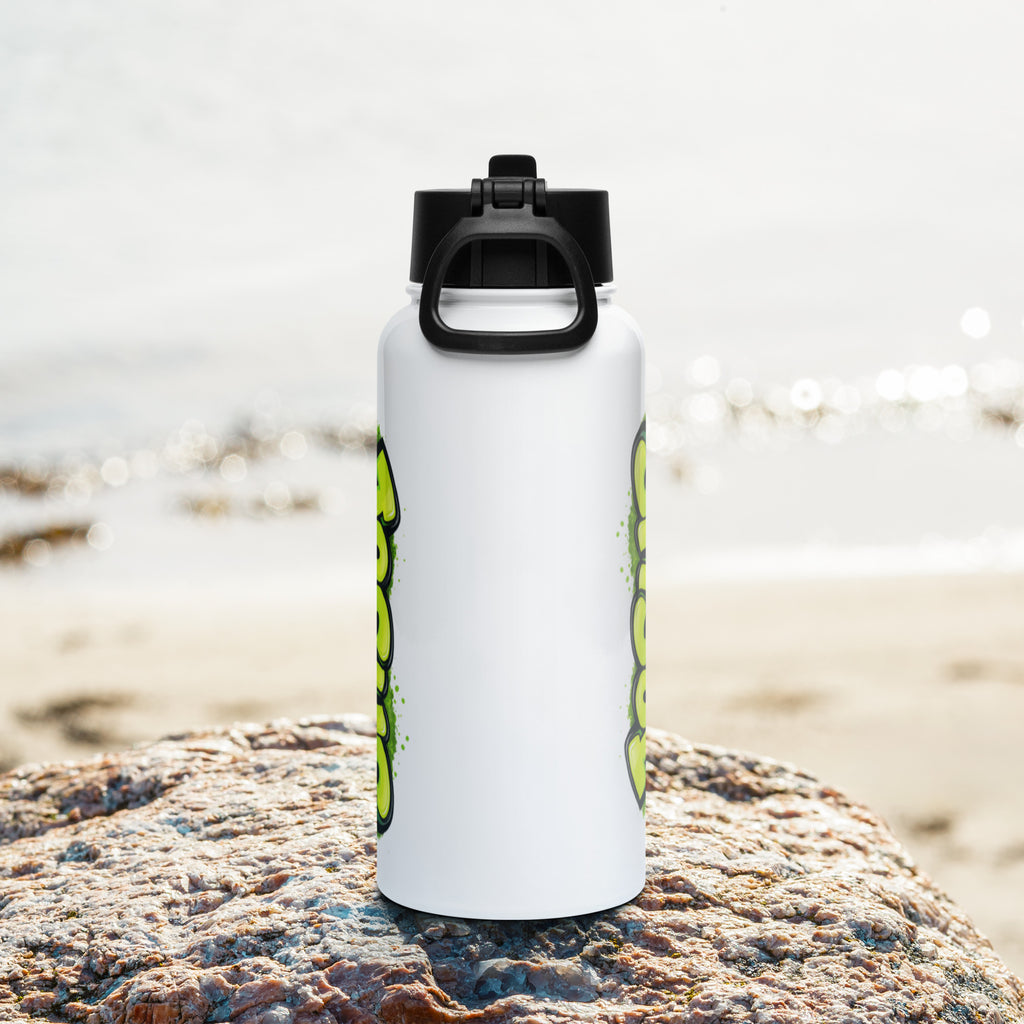 Jesus - Stainless steel water bottle with a straw lid - Christian Apparel by BASR Clothing