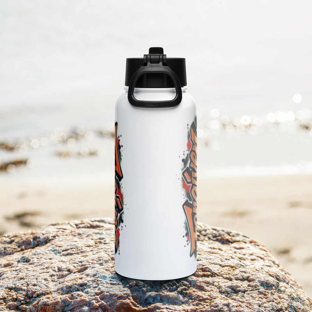 Forgiven - Stainless steel water bottle with a straw lid - Christian Apparel by BASR Clothing