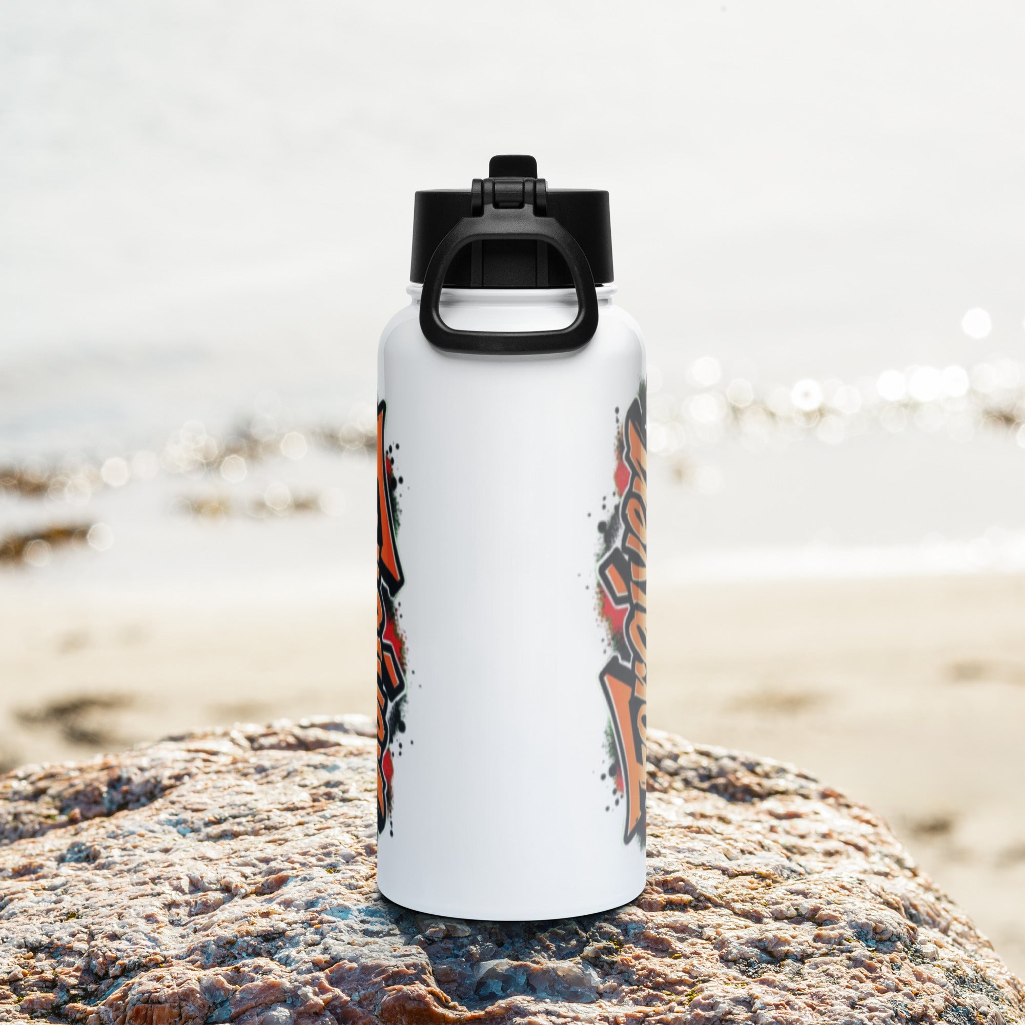 Forgiven - Stainless steel water bottle with a straw lid - Christian Apparel by BASR Clothing