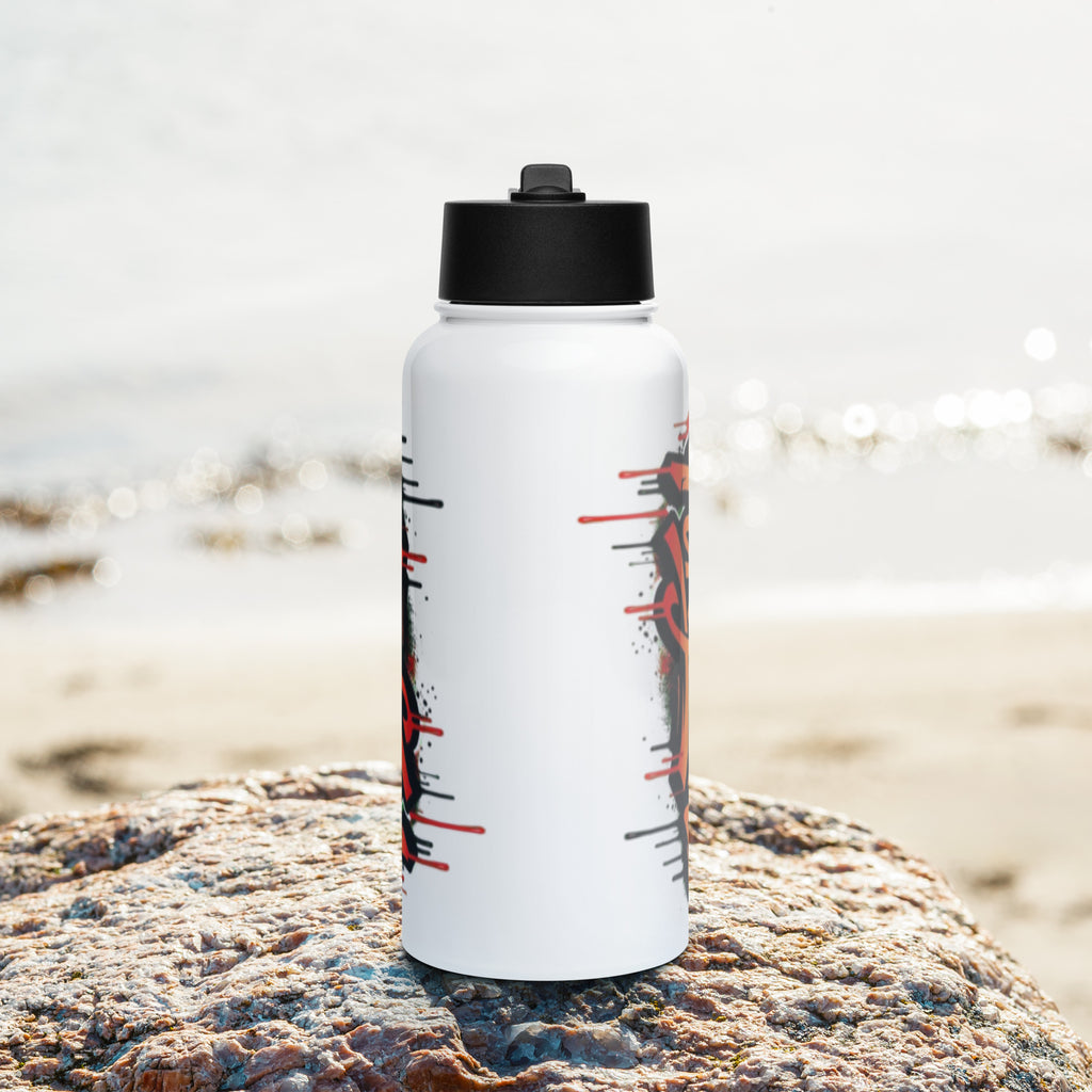 Forgiven - Stainless steel water bottle with a straw lid - Christian Apparel by BASR Clothing