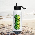 Jesus - Stainless steel water bottle with a straw lid - Christian Apparel by BASR Clothing