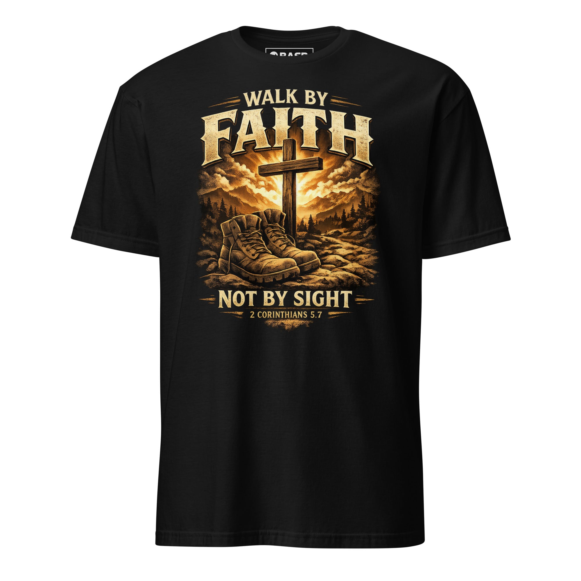 Walk by Faith - Short-Sleeve Unisex T-Shirt - Christian Apparel by BASR Clothing