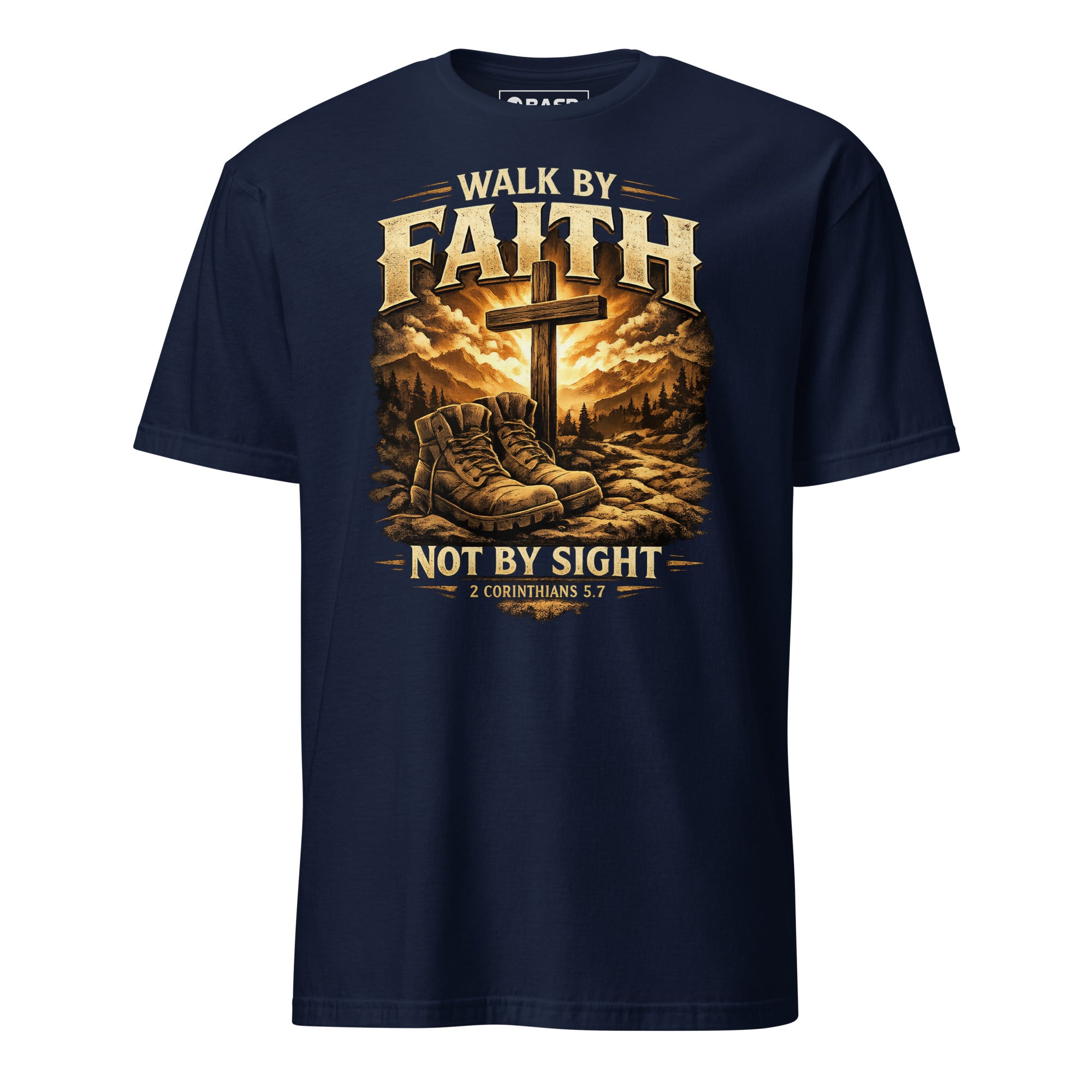 Walk by Faith - Short-Sleeve Unisex T-Shirt - Christian Apparel by BASR Clothing