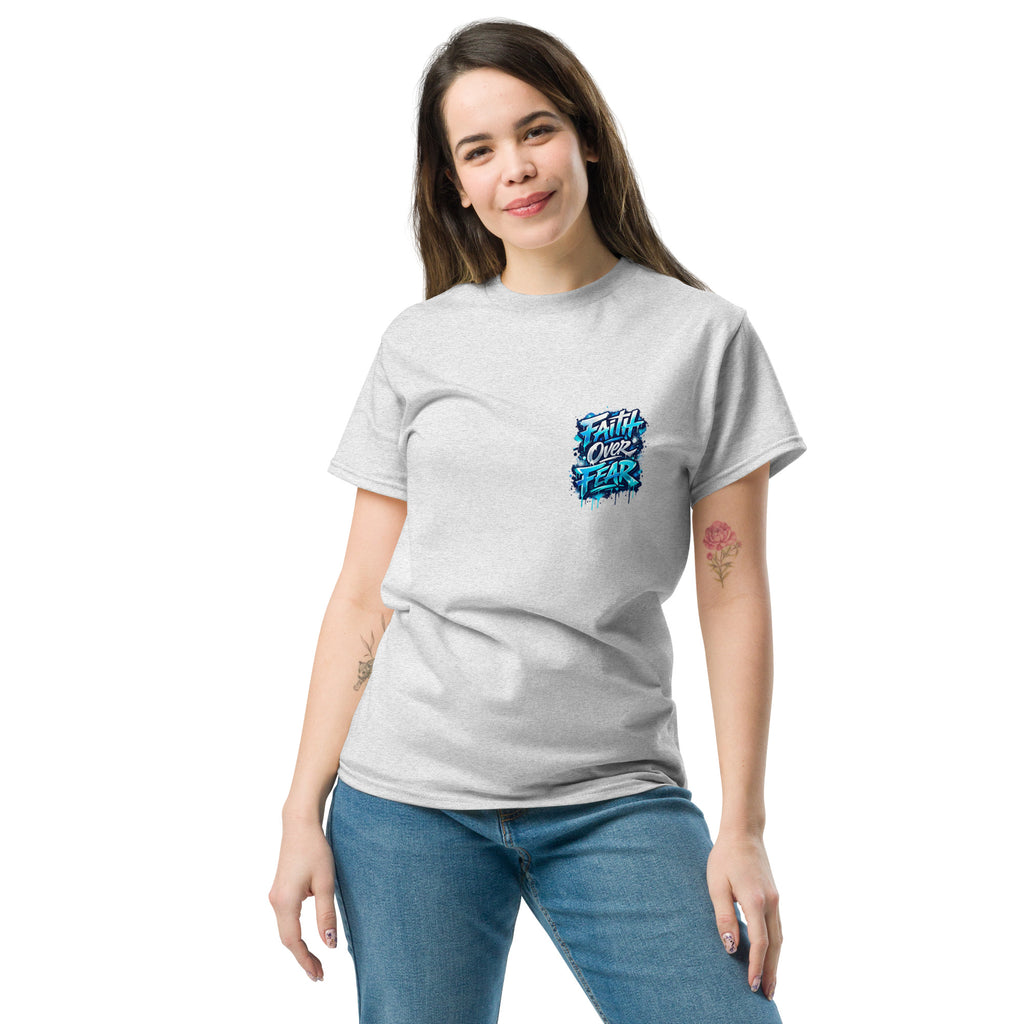 Faith Over Fear (Light) - Unisex classic tee - Christian Apparel by BASR Clothing