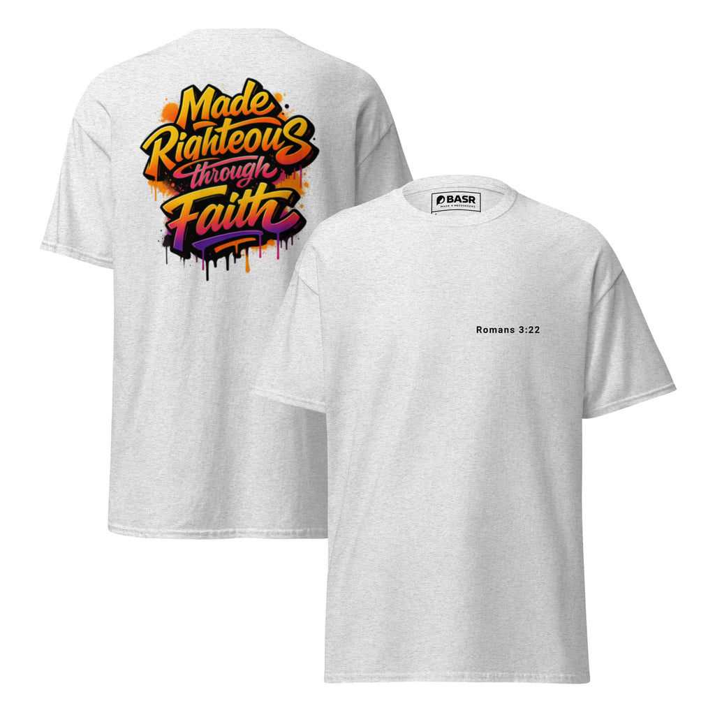 Made Righteous (Light) - Unisex classic tee - Christian Apparel by BASR Clothing
