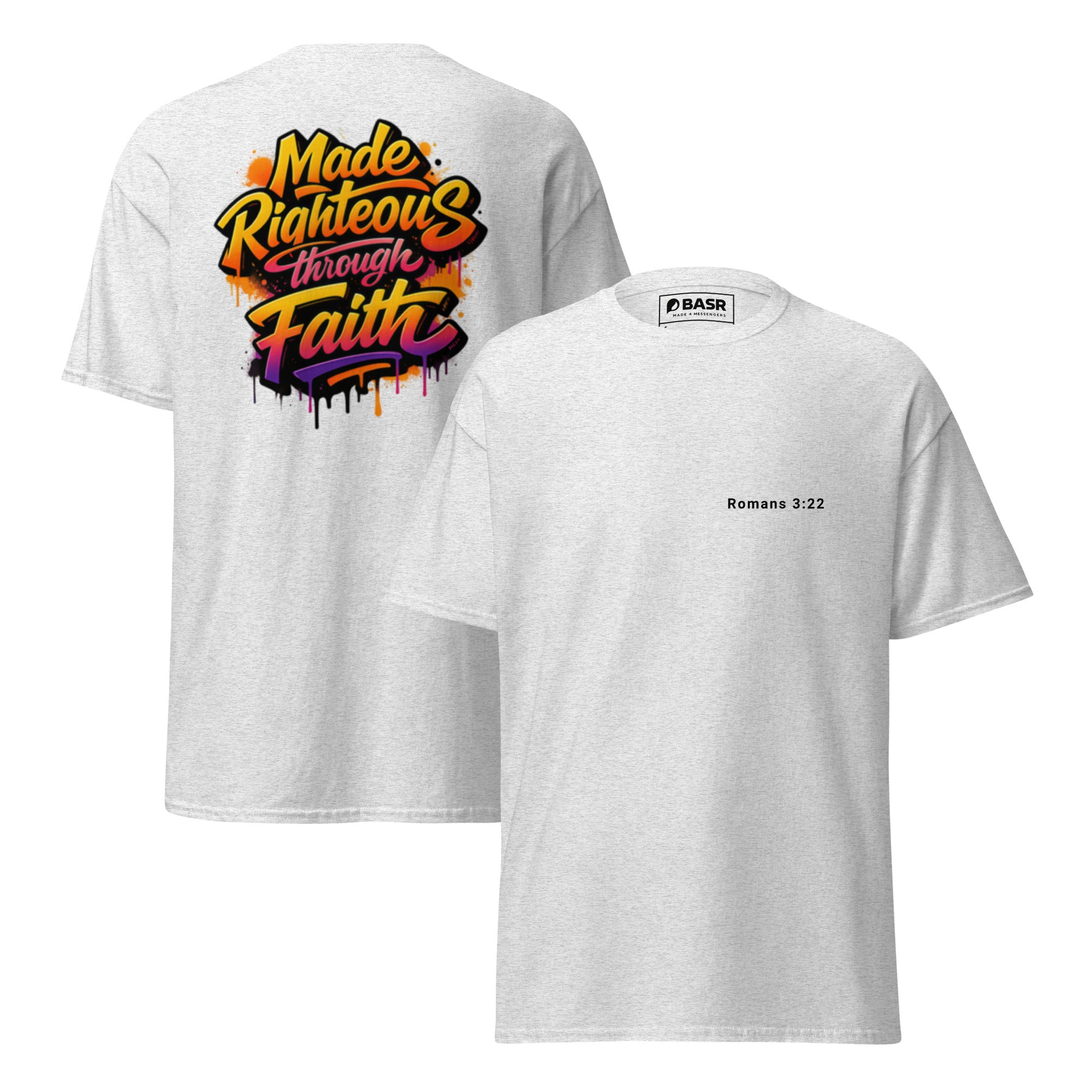 Made Righteous (Light) - Unisex classic tee - Christian Apparel by BASR Clothing