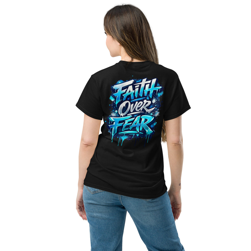 Faith Over Fear (Dark) - Unisex classic tee - Christian Apparel by BASR Clothing