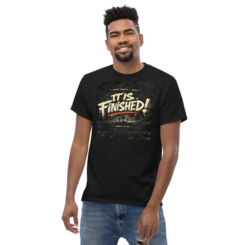 It is Finished -Textured - Unisex classic tee - Christian Apparel by BASR Clothing